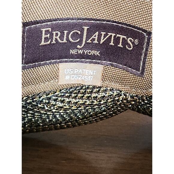 Eric Javits Women's Squishee Halo Visor Hat Wide Brim Brown Gold On Size Euc - Picture 5 of 6